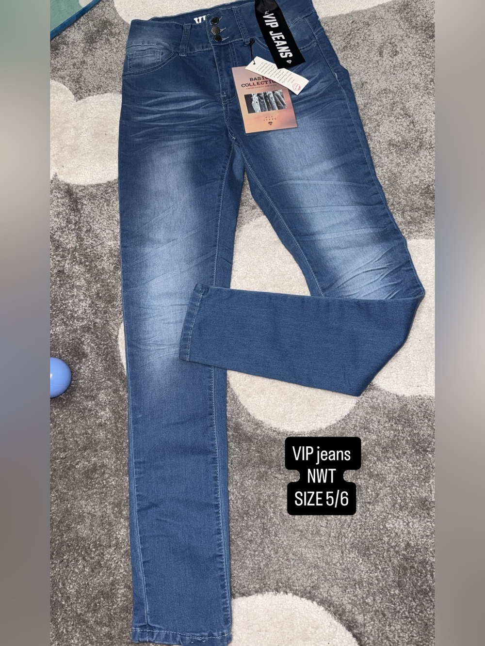 VIP Stretch Slim Jeggings in Dark Indigo Blue